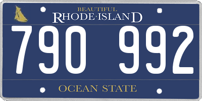 RI license plate 790992