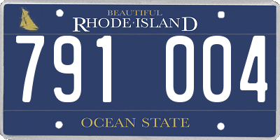 RI license plate 791004