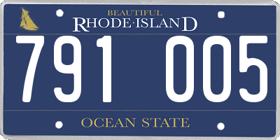 RI license plate 791005