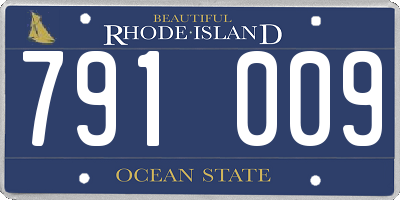 RI license plate 791009