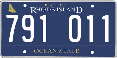 RI license plate 791011