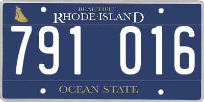 RI license plate 791016