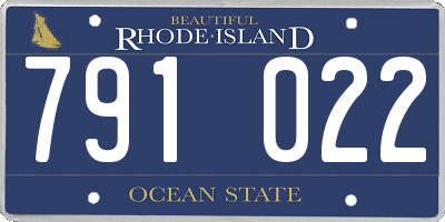 RI license plate 791022