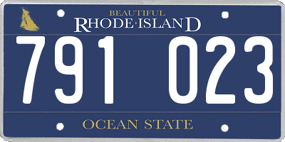 RI license plate 791023