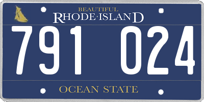 RI license plate 791024