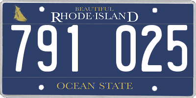 RI license plate 791025