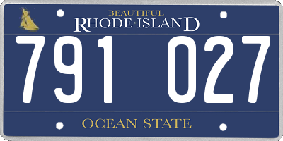 RI license plate 791027
