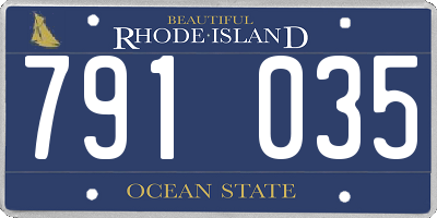 RI license plate 791035