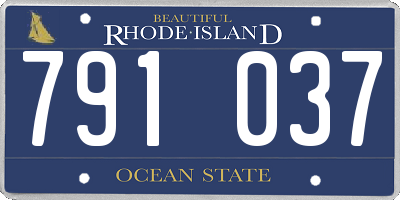 RI license plate 791037