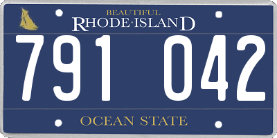 RI license plate 791042