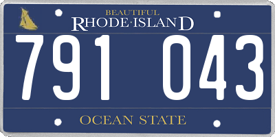 RI license plate 791043