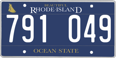 RI license plate 791049