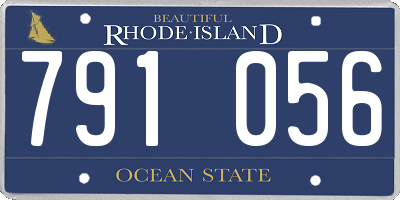 RI license plate 791056