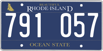 RI license plate 791057