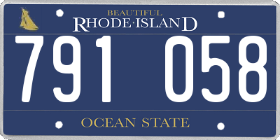RI license plate 791058