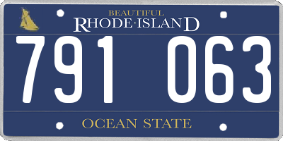 RI license plate 791063