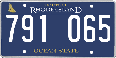 RI license plate 791065