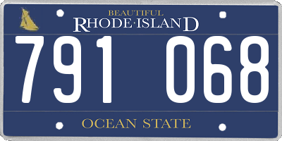 RI license plate 791068