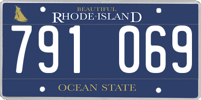 RI license plate 791069