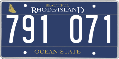 RI license plate 791071