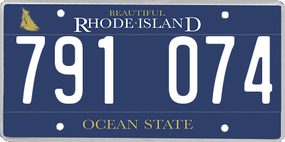 RI license plate 791074