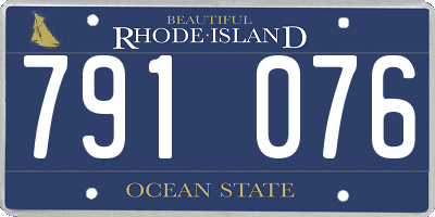 RI license plate 791076