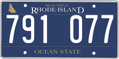 RI license plate 791077