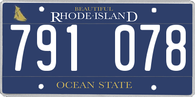 RI license plate 791078