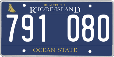 RI license plate 791080