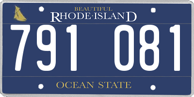 RI license plate 791081