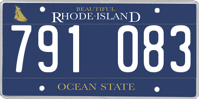 RI license plate 791083