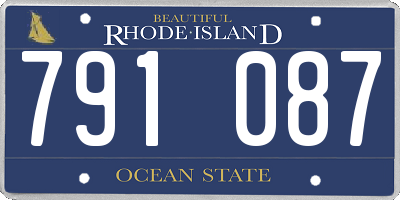 RI license plate 791087