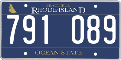 RI license plate 791089