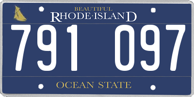 RI license plate 791097