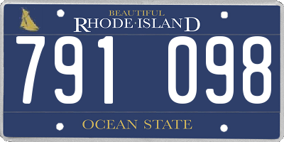 RI license plate 791098