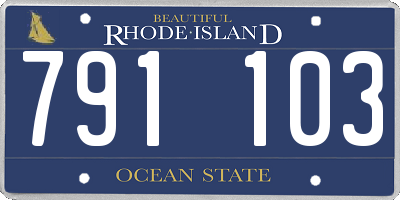 RI license plate 791103