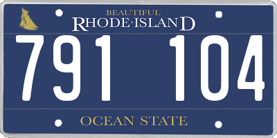 RI license plate 791104