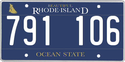 RI license plate 791106