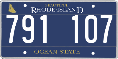 RI license plate 791107