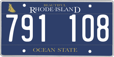 RI license plate 791108