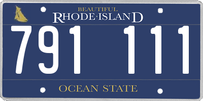 RI license plate 791111