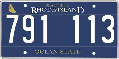 RI license plate 791113