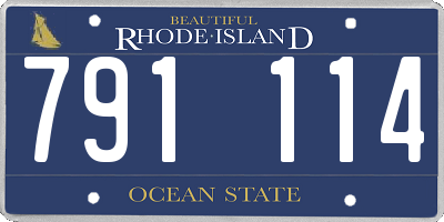 RI license plate 791114