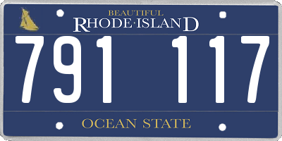 RI license plate 791117