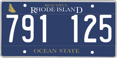 RI license plate 791125