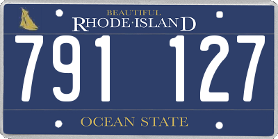RI license plate 791127