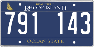 RI license plate 791143