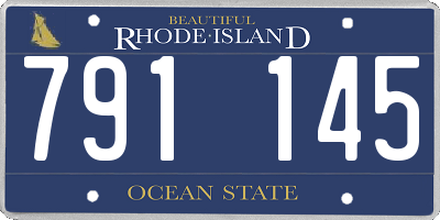 RI license plate 791145