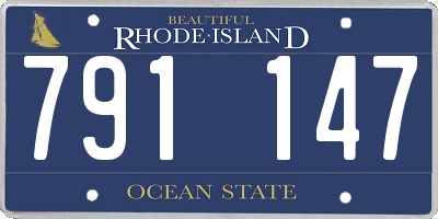 RI license plate 791147