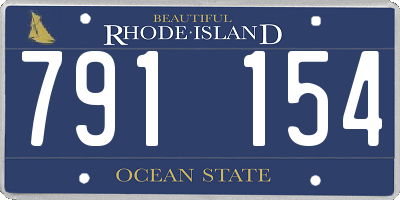RI license plate 791154